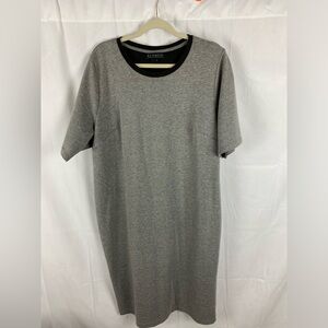 Eloquii  T-Shirt‎ 'Midi Dress Women's Plus Size 24 Grey Short sleeve